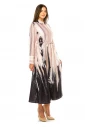 Elegant Pink Abstract Shirtwaist Dress