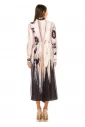 Elegant Pink Abstract Shirtwaist Dress