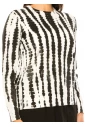 Graphic Stripe Contrast Sweater