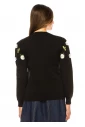 Blossoming Elegance Black Knit Sweater