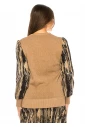 Golden Shimmer Knit & Abstract Sleeve Top