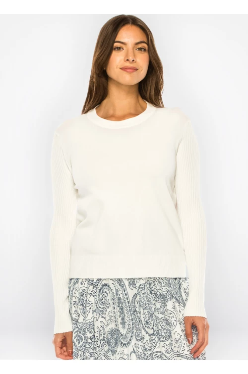 Pure Elegance Button-Trim Sweater