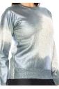 Silver Shimmer Gradient Knit Sweater