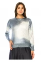 Silver Shimmer Gradient Knit Sweater