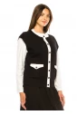 Black & White Trim Knit Vest