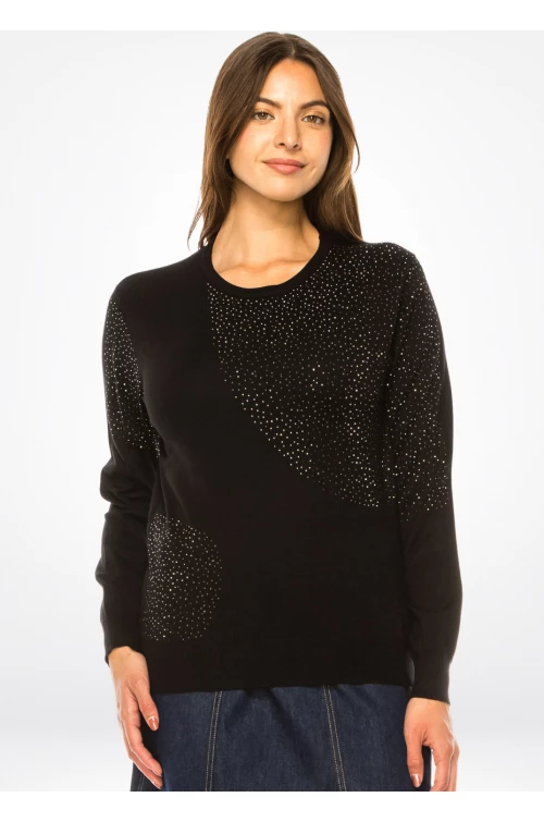 Black Diamond Stud Sweater – Sleek Modesty