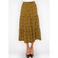 Mustard Seed Flare Midi Skirt