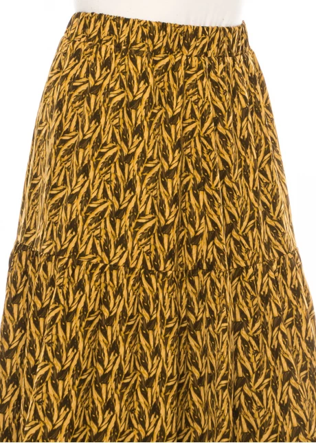 Mustard Seed Flare Midi Skirt