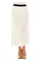 Classic Pleated White Skirt