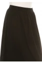 Black Rib-Knit Versatile Maxi Skirt