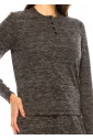 Charcoal Comfort Heathered Long Sleeve Tee