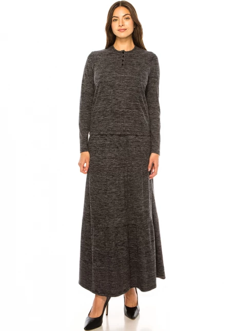 Twilight Haze Soft Knit Long Skirt