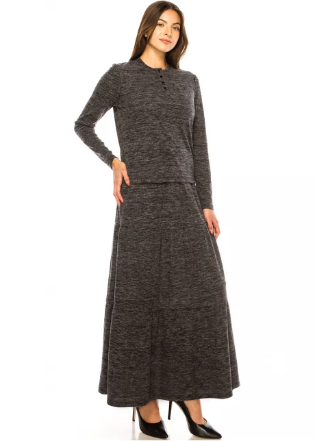 Twilight Haze Soft Knit Long Skirt