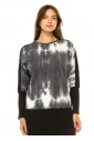 Charcoal Swirl Tie-Dye Long Sleeve Top