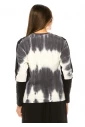 Charcoal Swirl Tie-Dye Long Sleeve Top