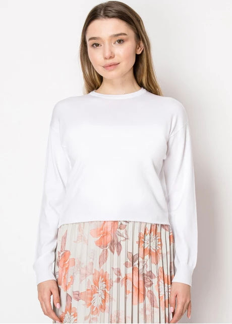 Simple White Crewneck Sweater