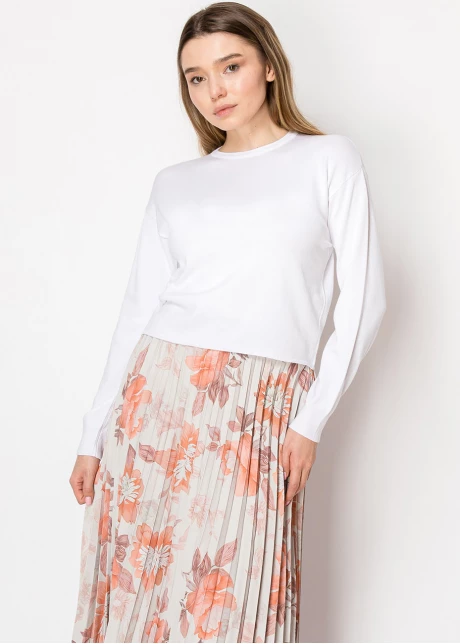 Simple White Crewneck Sweater