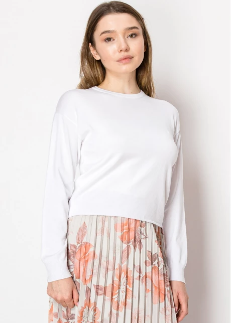 Simple White Crewneck Sweater