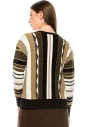 Earth Tone Pattern Knit Sweater