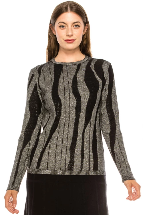 Silver Metallic Sweater