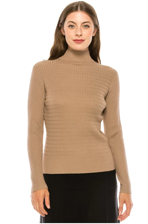 Camel Mock Neck