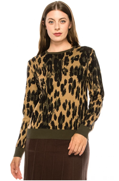 Cheetah Print Sweater