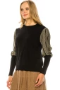 Metallic Sleeve Sweater