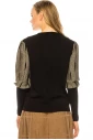 Metallic Sleeve Sweater