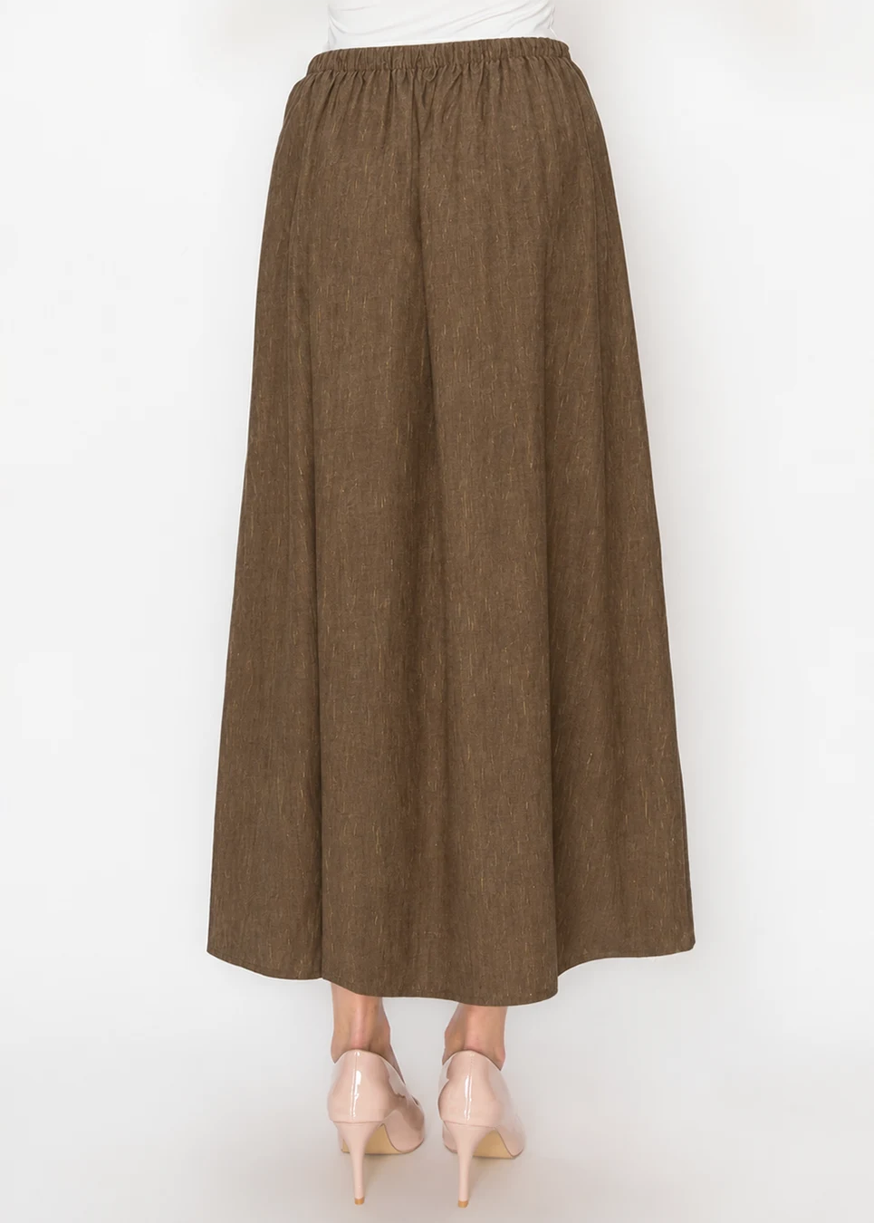 Heathered Brown A-Line Skirt | Modest Women Clothing - YAL New York