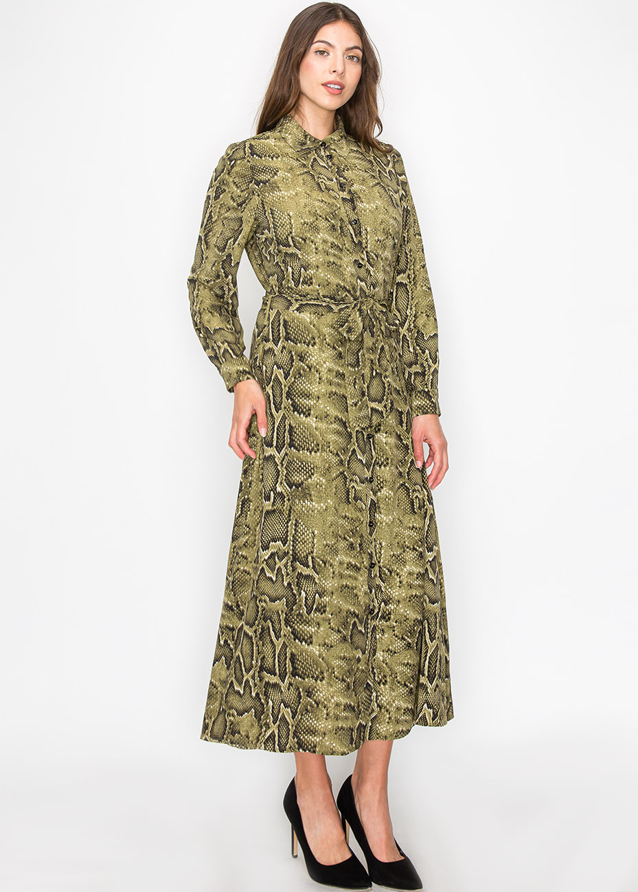 slim fit dress slacks Afrm Thelma Dress in Green main image 0