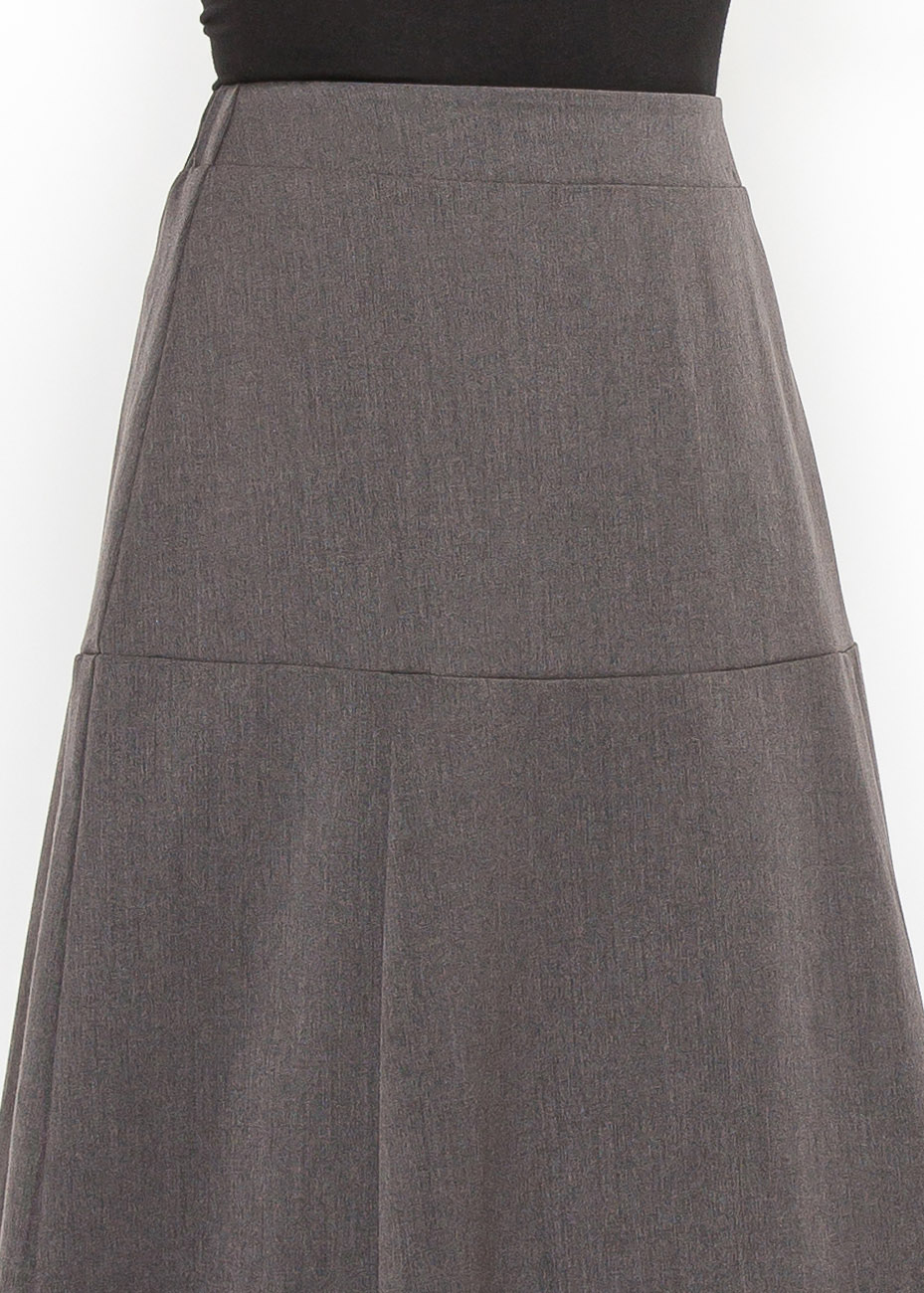 Gray Panel Midi Skirt | Modest Women Clothing - YAL New York
