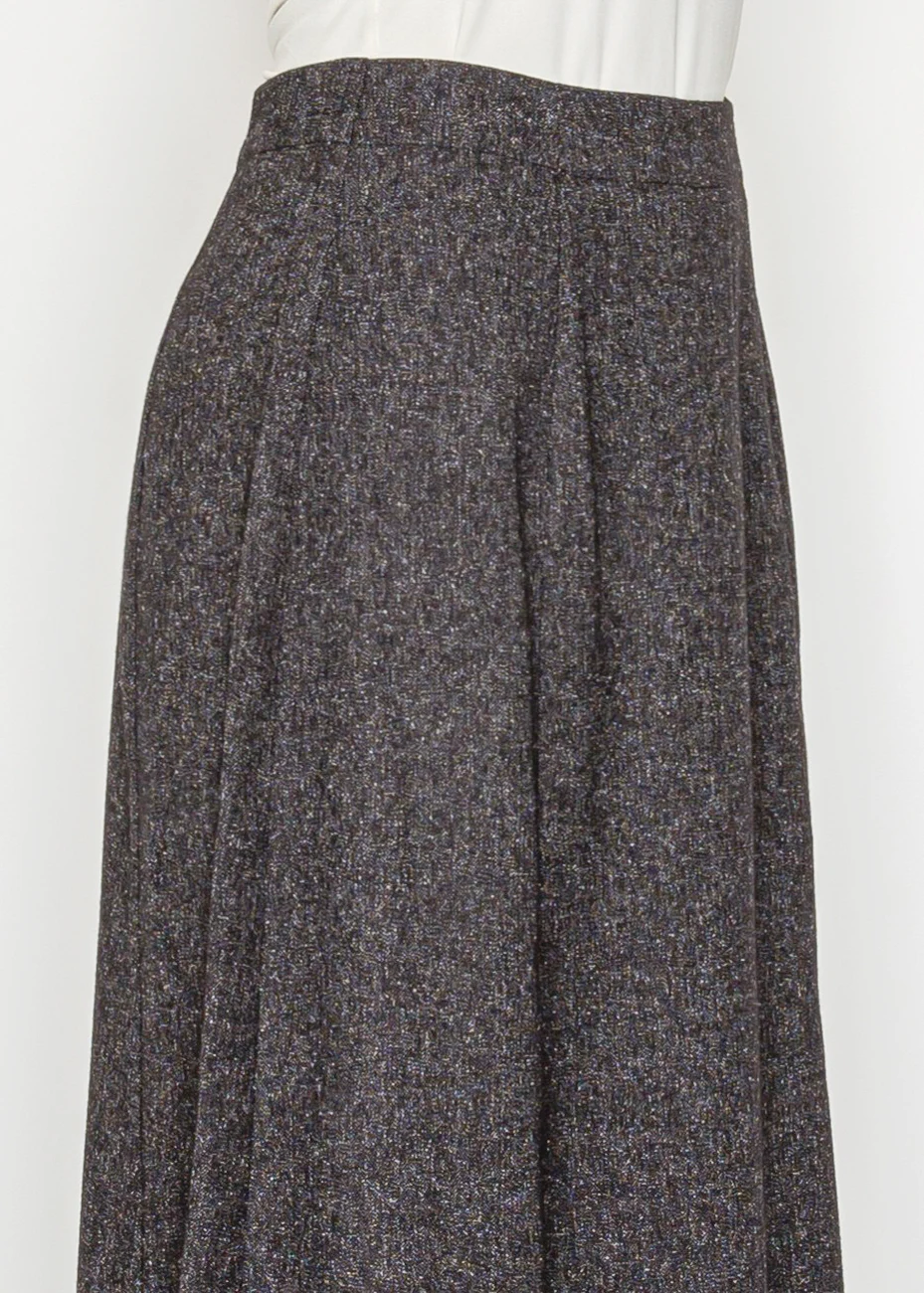 Dark Charcoal A-Line Midi Skirt | Modest Women Clothing - YAL New York