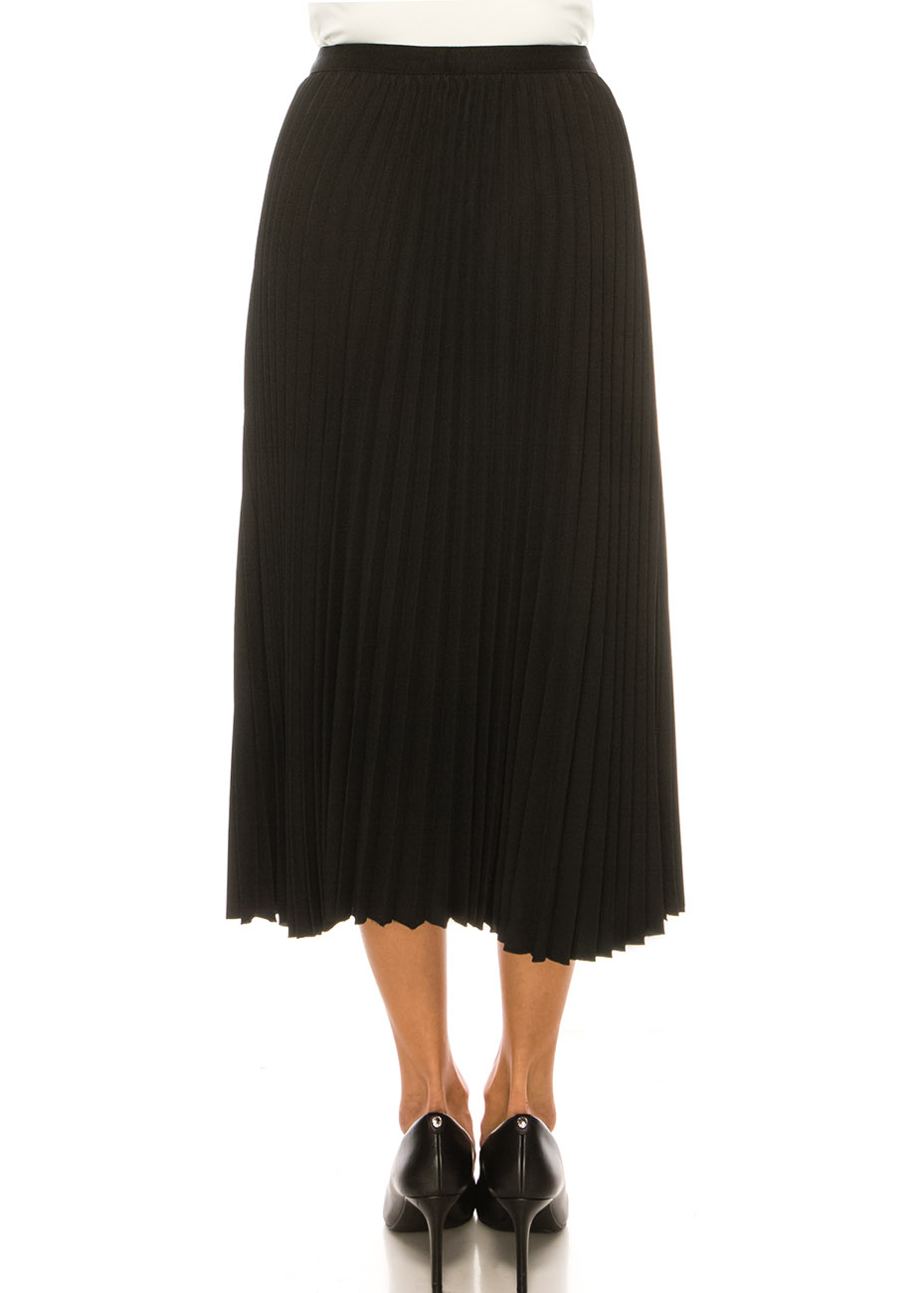 Classic Pleated Black Skirt | Modest Women Clothing - YAL New York