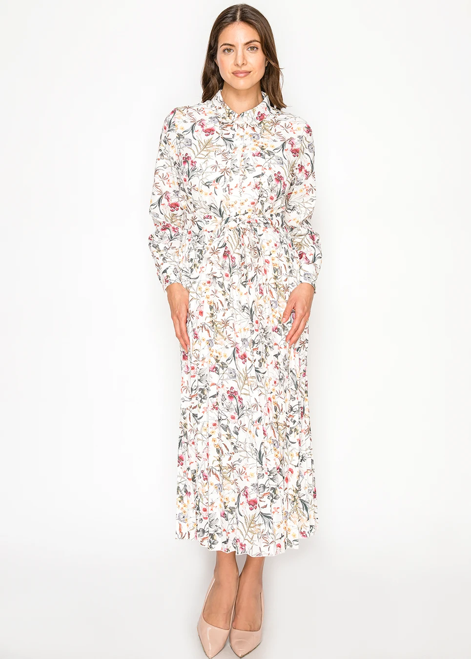 collared long dress Journi Maxi Dress