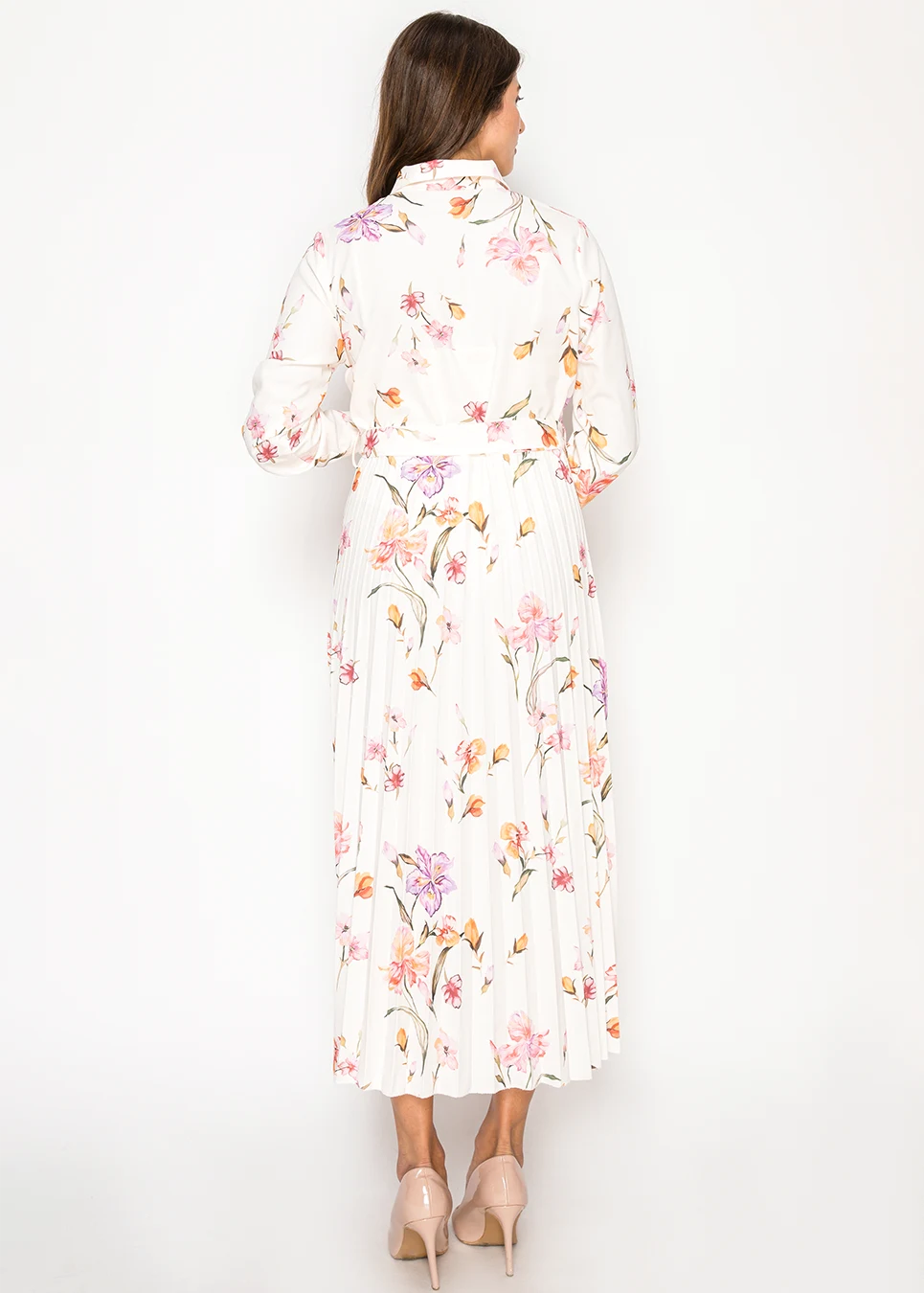 long sleeve white floral dress The Inspiration Cream Floral Maxi Dress, Large - The Mint Julep Boutique