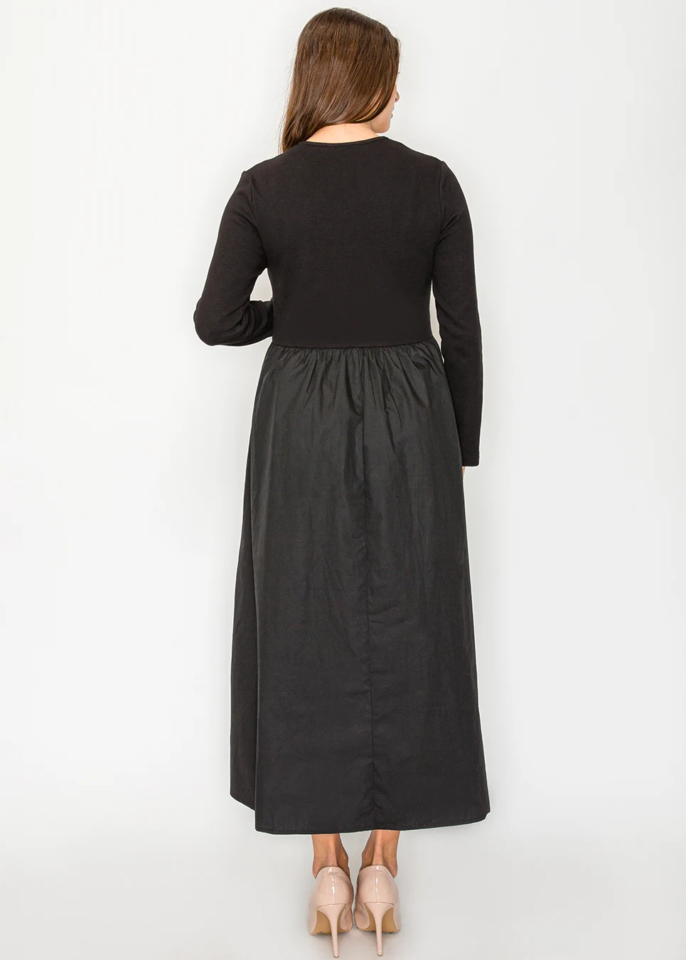 cotton henley dress Merino-Cotton Henley Sweater Maxi Dress