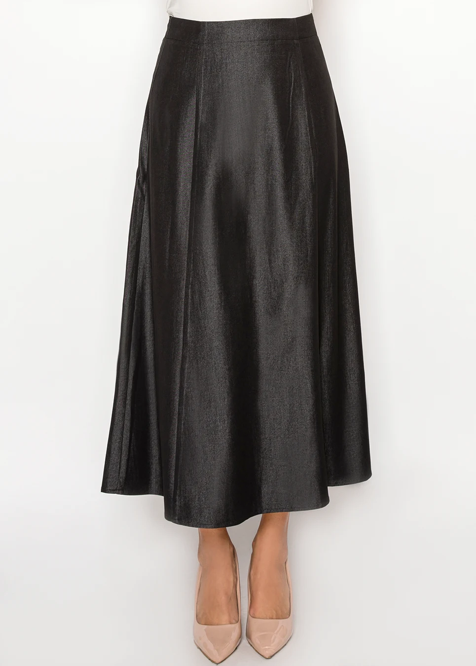 Deep Black Denim A-Line Skirt | Modest Women Clothing - YAL New York